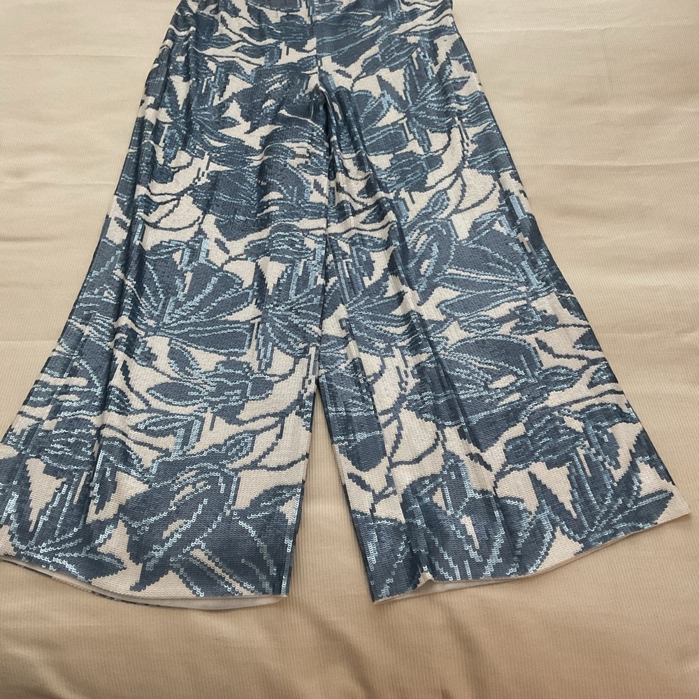 Lafayette 148 New York Blue Sequined Pants